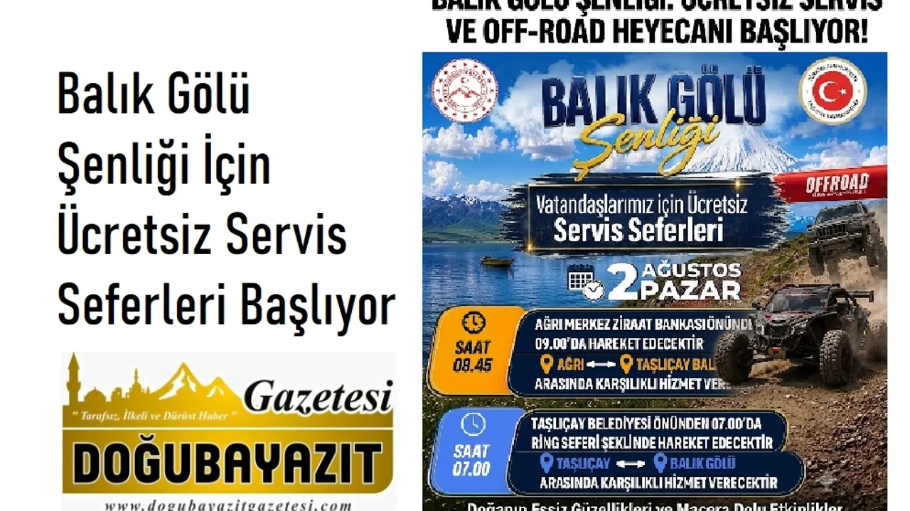 Balık Gölü Şenliği İçin Ücretsiz Servis Seferleri Başlıyor