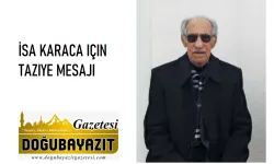 İSA KARACA IÇIN  TAZIYE MESAJI