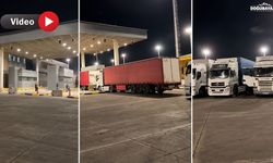 Doğubayazıt Gürbulak’ta TIR yoğunluğu kameraya yansıdı