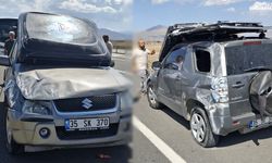 Doğubayazıt’ta kontrolden çıkan araç takla attı