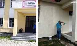 Doğubayazıt’ta köy okullarında boya ve badana çalışması