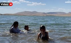 Patnos'ta bunaltıcı hava çocukları baraja yöneltti