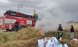 Doğubeyazıt'ta bahçede çıkan yangın söndürüldü