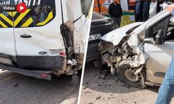 Doğubeyazıt’ta okul servisi ile otomobil çarpıştı