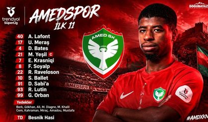 Amedspor'da ilk 11 belli oldu: Hasi kararını verdi
