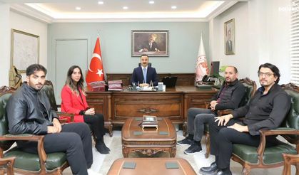 Gazetecilerden kaymakam Mustafa Ayvat’a ziyaret