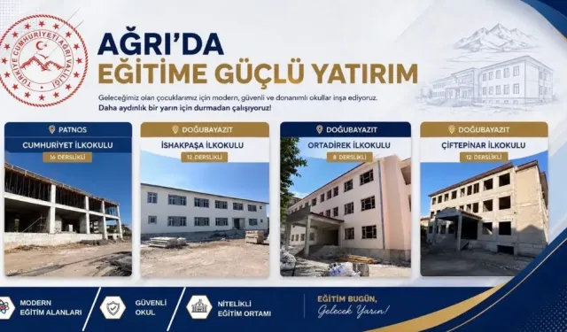 Doğubayazıt’ta Eğitime Yeni Yatırımlar: Üç Okulun Yapımı Devam Ediyor