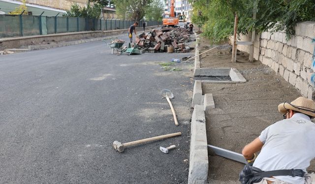 Ağrı Belediyesi kent genelinde kaldırım çalışması başlattı