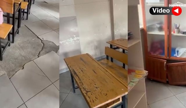 Doğubayazıt’ta eğitim yuvası harabeye döndü