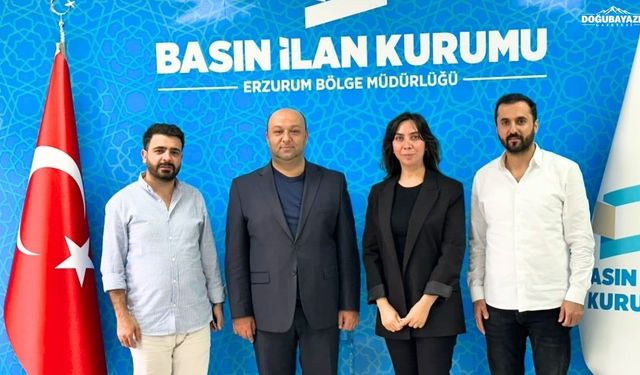 Doğubeyazıt Gazetesi’nden BİK Erzurum Bölge Müdürü Ali Aktaş’a ziyaret