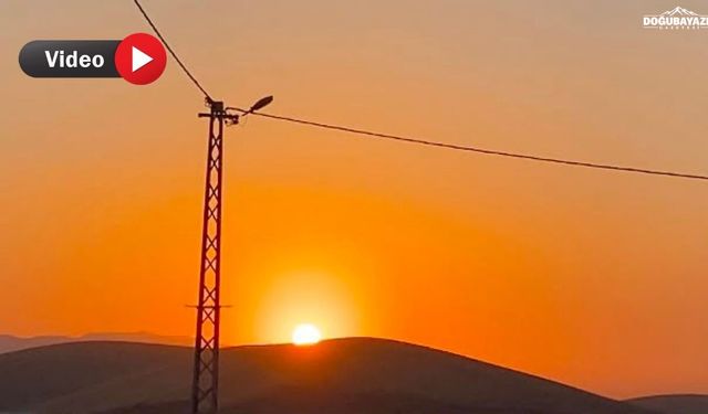 Patnos Barajı’nda gün batımı: Güneş çekildi, ortaya çıkan manzara mest etti