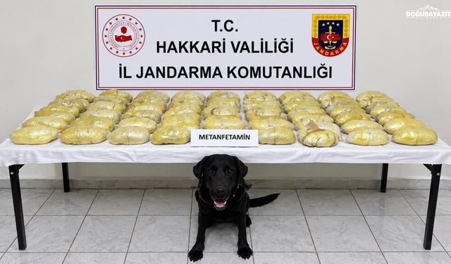 Hakkâri'de 21 kilo metamfetamin ele geçirildi
