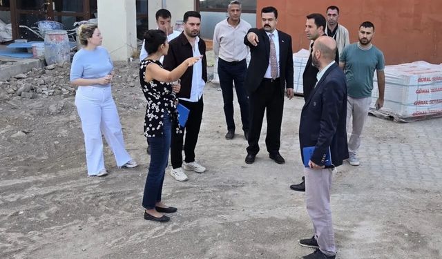 Ağrı’nın Patnos ilçesindeki hastanede ek bina çalışması