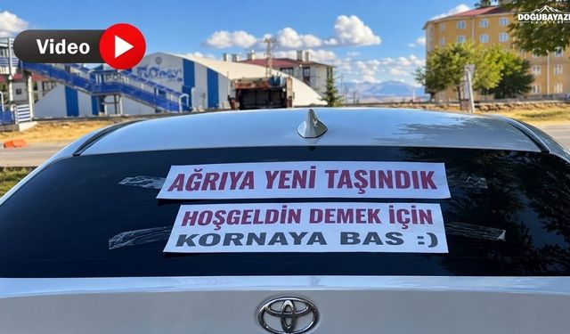 Ağrı’ ya yeni gelenlere hoş geldin konvoyu