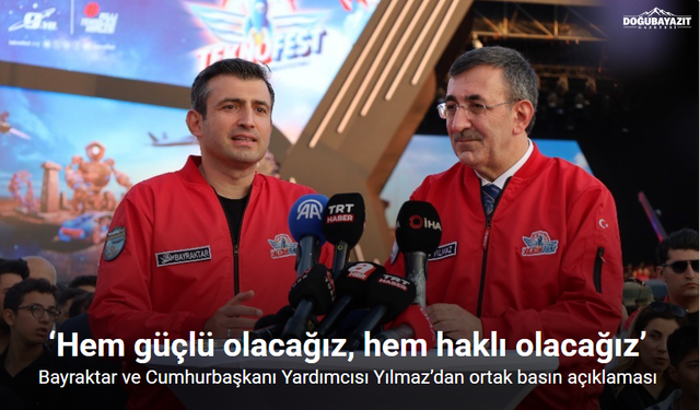 Bayraktar ve Cumhurbaşkanı Yardımcısı Yılmaz’dan ortak basın açıklaması