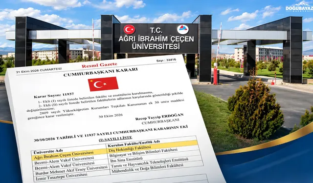 Cumhurbaşkanı Erdoğan imzaladı: Ağrı'da yeni fakülte kuruluyor