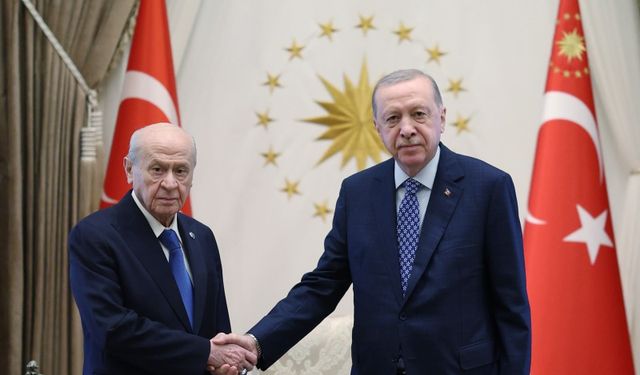 Cumhurbaşkanlığı Külliyesi'nde Erdoğan-Bahçeli buluşması