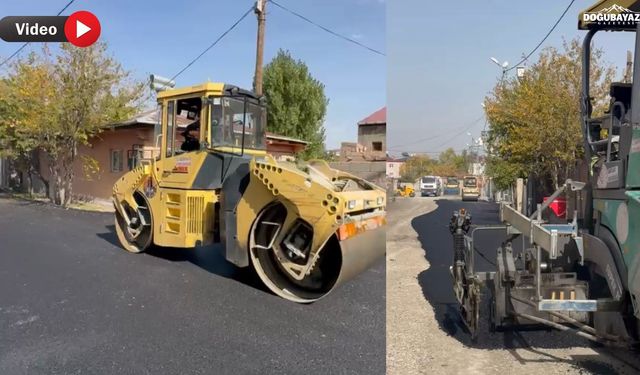 Doğubayazıt’ta Kule Sokak’ın asfalt çalışmaları tamamlandı