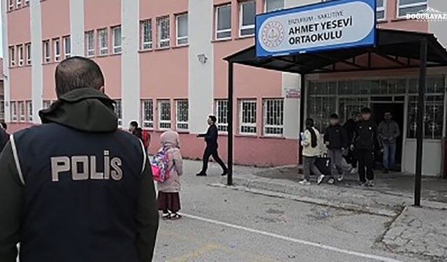 Erzurum'da okul çevrelerinde güvenlik denetimleri sürüyor