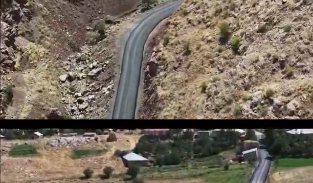 Hakkâri İl Özel İdaresi Yüksekova'da 14,5 kilometrelik yolu asfaltladı