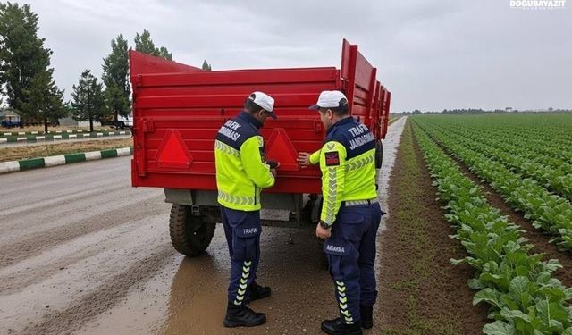 Muş'ta şeker pancarı hasadıyla birlikte trafik güvenliği önlemleri artırıldı