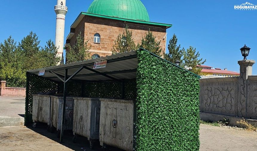 Ağrı’da çöp konteynerlerine üstü kapalı muhafaza alanı