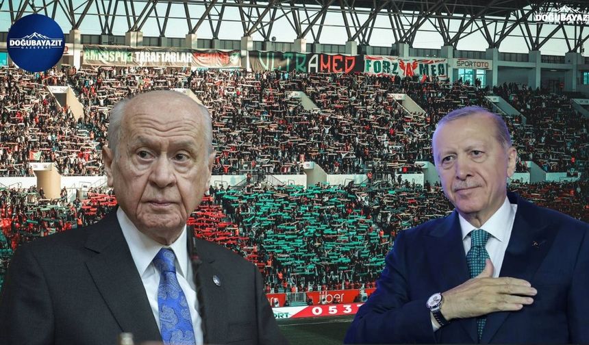 Amedspor tribünlerinden Erdoğan ve Bahçeli’ye davet