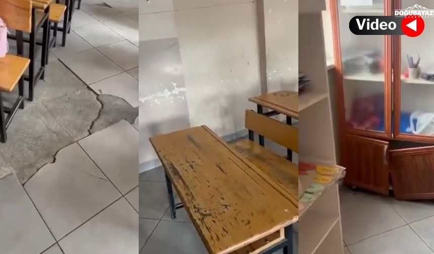 Doğubayazıt’ta eğitim yuvası harabeye döndü