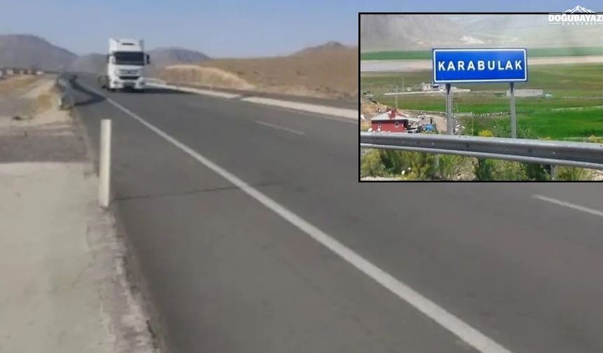 Doğubayazıt’ta köyün ortasından geçen yol tehlike saçıyor