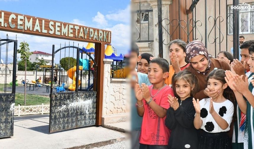 Doğubayazıt’ta tahrip edilen park yeniden hizmete açıldı