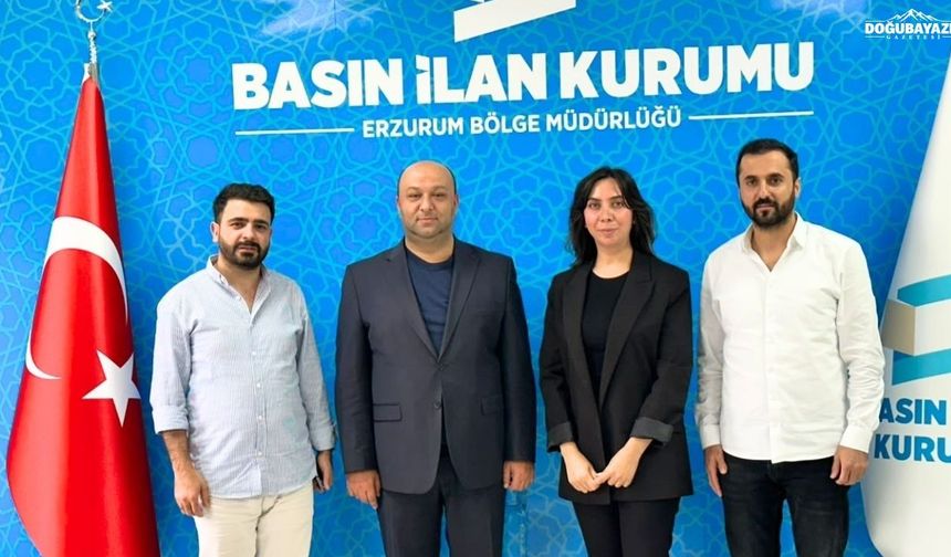 Doğubeyazıt Gazetesi’nden BİK Erzurum Bölge Müdürü Ali Aktaş’a ziyaret