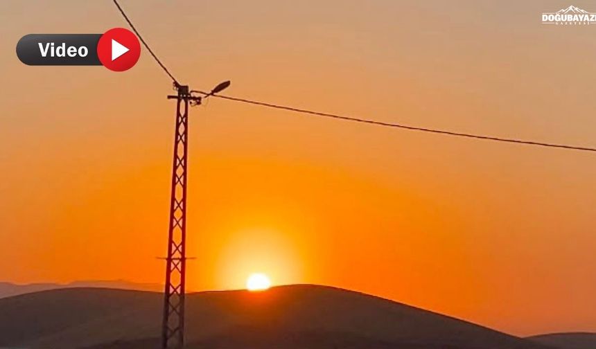 Patnos Barajı’nda gün batımı: Güneş çekildi, ortaya çıkan manzara mest etti