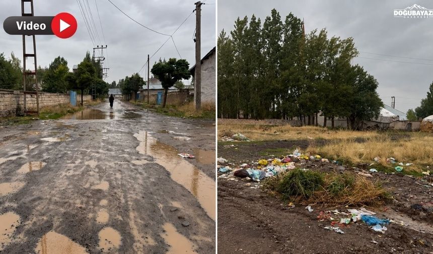 Ağrı Patnos’ta yol ve çöp sorunu mahalle sakinlerinin tepkisini çekiyor