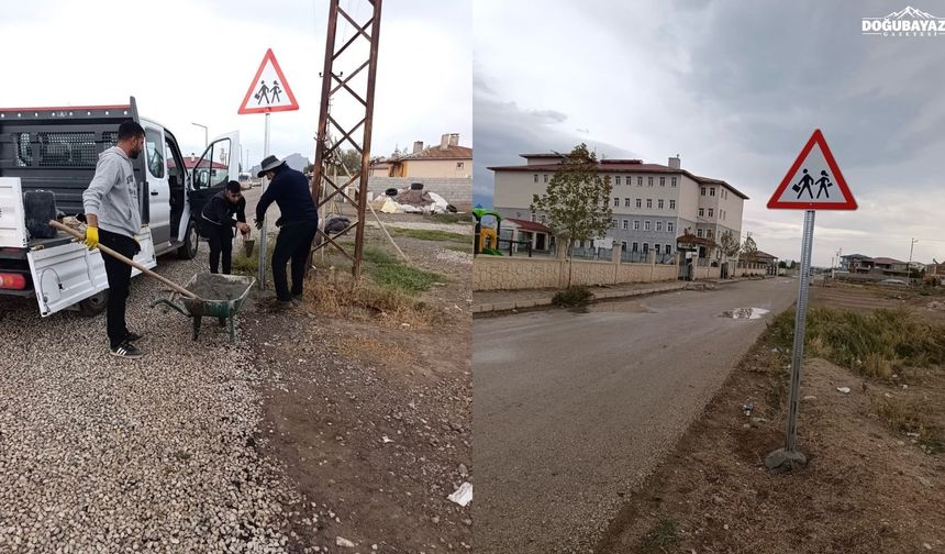 Doğubayazıt’ta okul çevrelerinde trafik güvenliği için çalışma