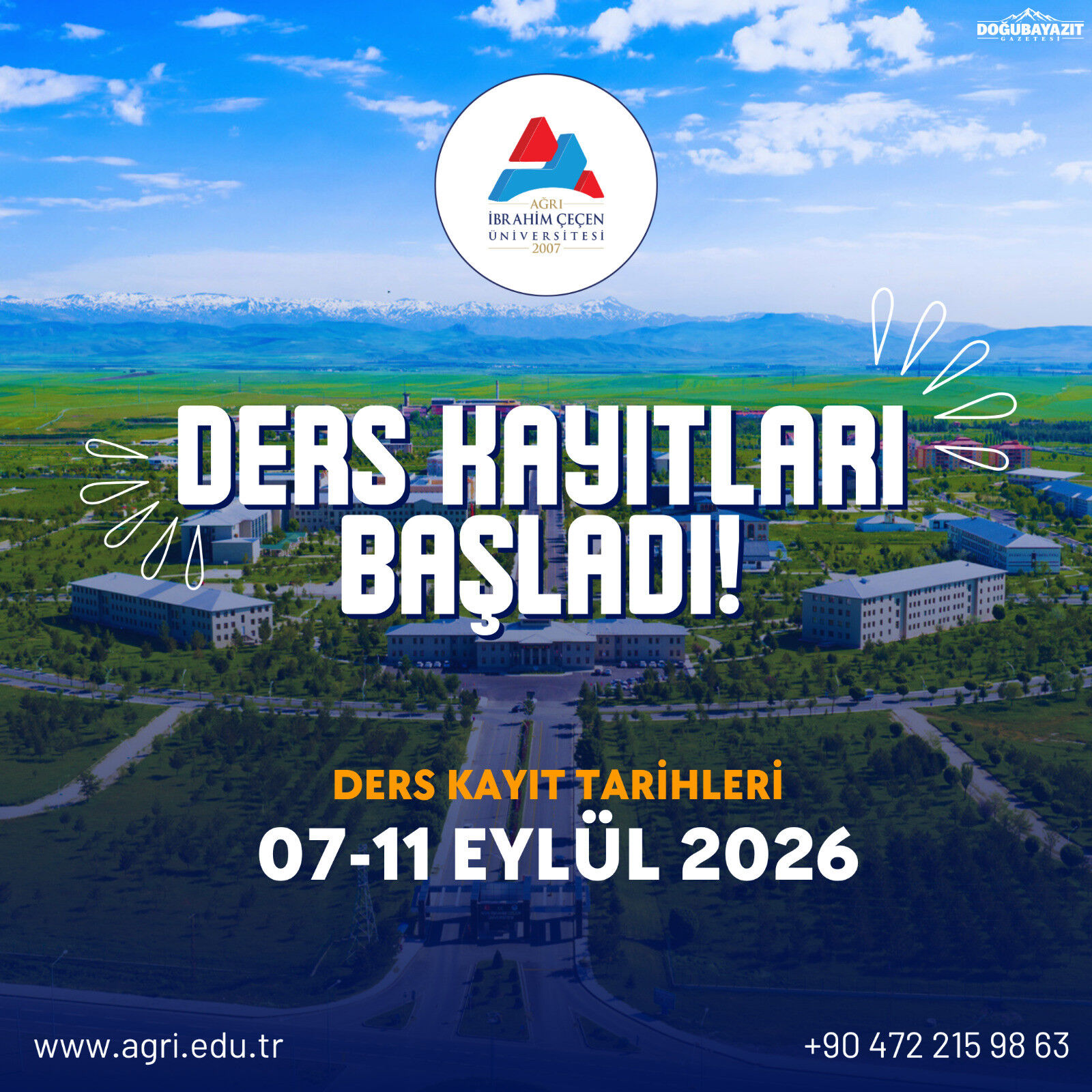 Ağrı İbrahim Çeçen Üniversitesinde Ders Kayıtları Başladı (2)