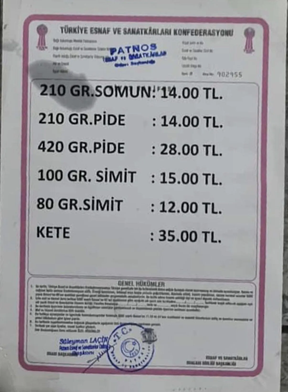 Ağrı'nın Ilçesinde Ekmek Zamlandı-1