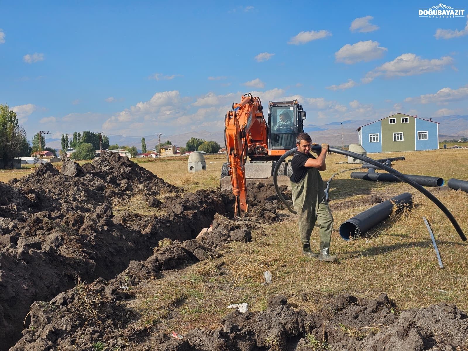 Ağrı’da Altyapısı Olmayan Sokağa 500 Metrelik Çalışma