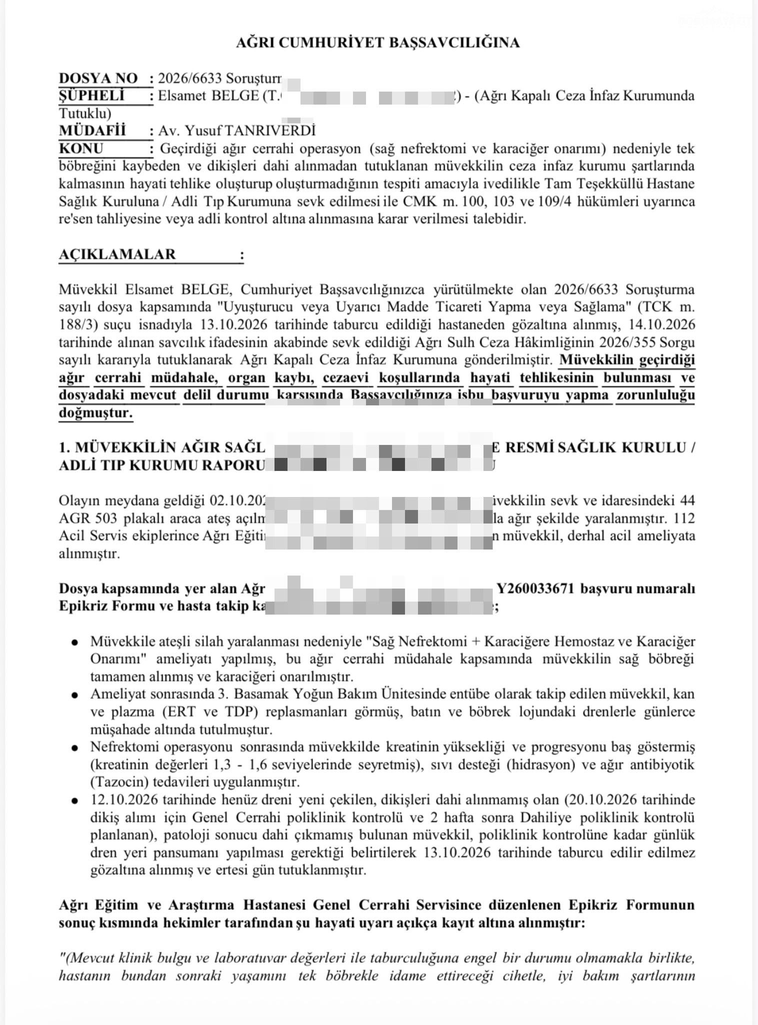 Ağrı’da Polisten Kaçarken Vurulan Genç Cezaevine Gönderildi 'İlaçlar Verilmedi'2