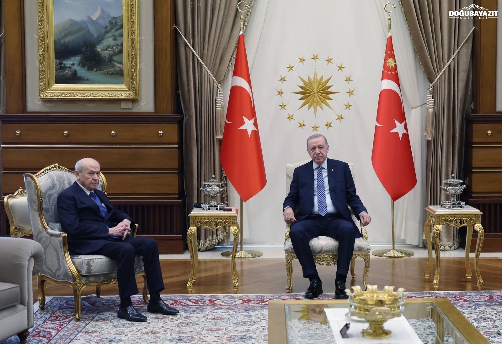 Cumhurbaşkanlığı Külliyesi'nde Erdoğan Bahçeli Buluşması1111