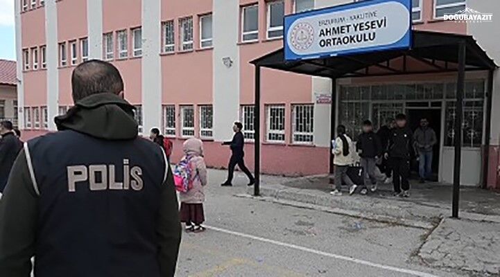 Erzurum'da okul çevrelerinde güvenlik denetimleri sürüyor